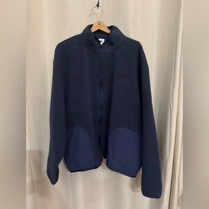 Nike Men’s Club Fleece Sherpa Winterized Jacket FB8386 410 Blue/Navy sz m XL